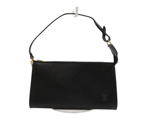 Pre-Owned Louis Vuitton Pochette Accessories Epi Leather Shoulder Bag (Black) LOU.B.1109