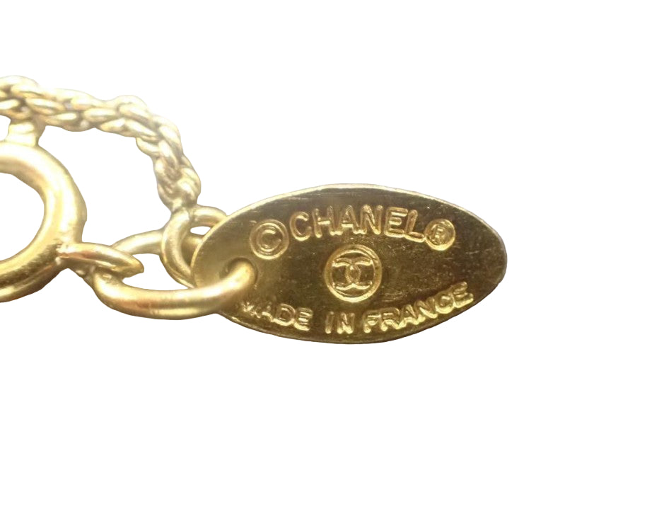 Pre-Owned Chanel Coco Mark Medallion Gold Plated Necklace CHA.J.1152
