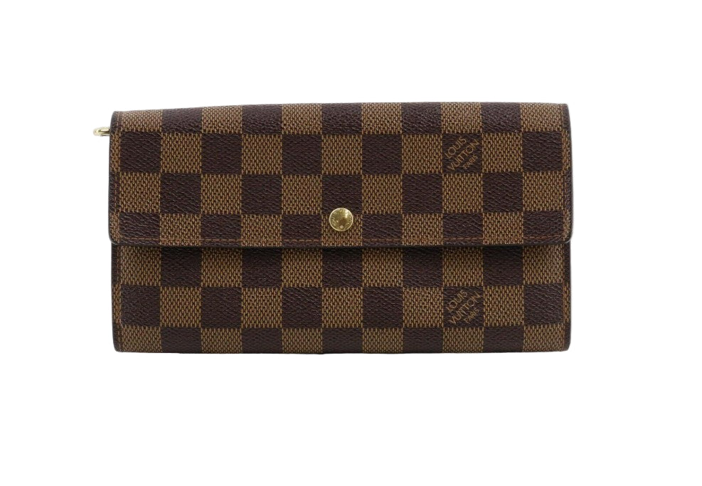 Pre-Owned Louis Vuitton Sarah Damier Ebene Long Wallet (Old Model) LOU.S.1171