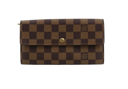Pre-Owned Louis Vuitton Sarah Damier Ebene Long Wallet (Old Model) LOU.S.1171
