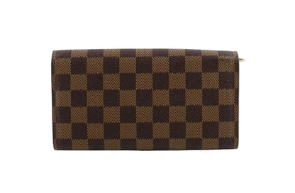 Pre-Owned Louis Vuitton Sarah Damier Ebene Long Wallet (Old Model) LOU.S.1171