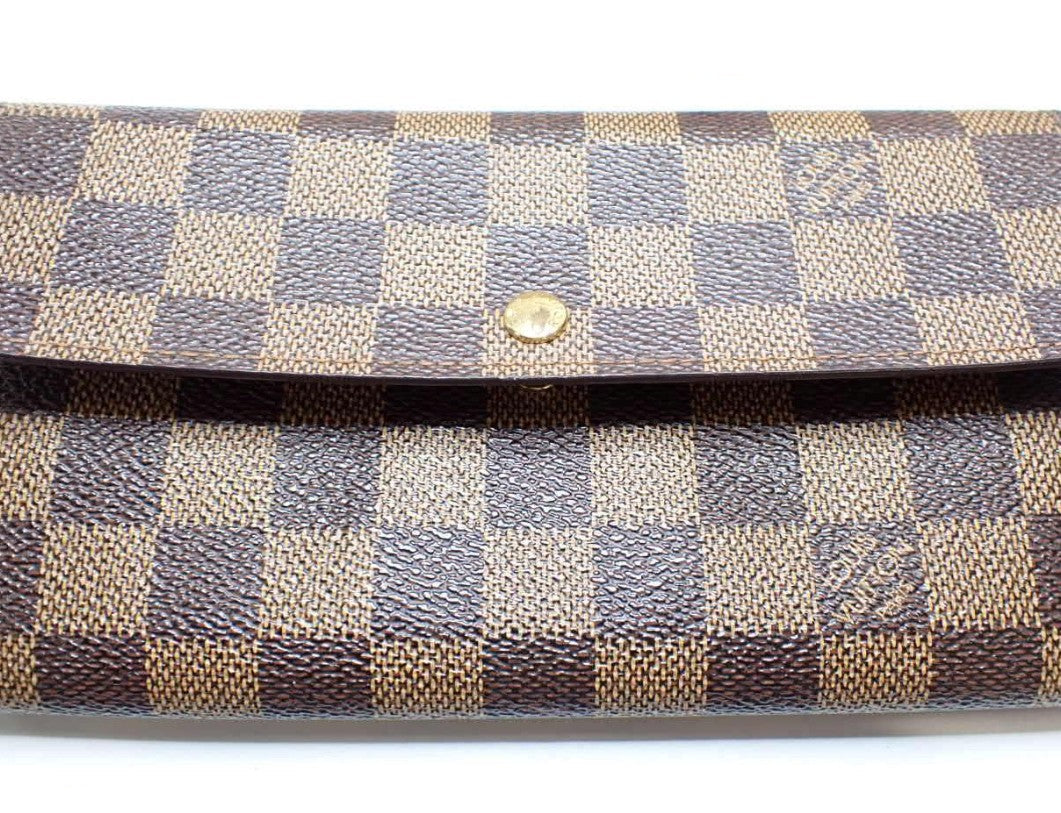 Pre-Owned Louis Vuitton Sarah Damier Ebene Long Wallet (Old Model) LOU.S.1171