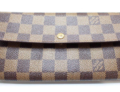 Pre-Owned Louis Vuitton Sarah Damier Ebene Long Wallet (Old Model) LOU.S.1171