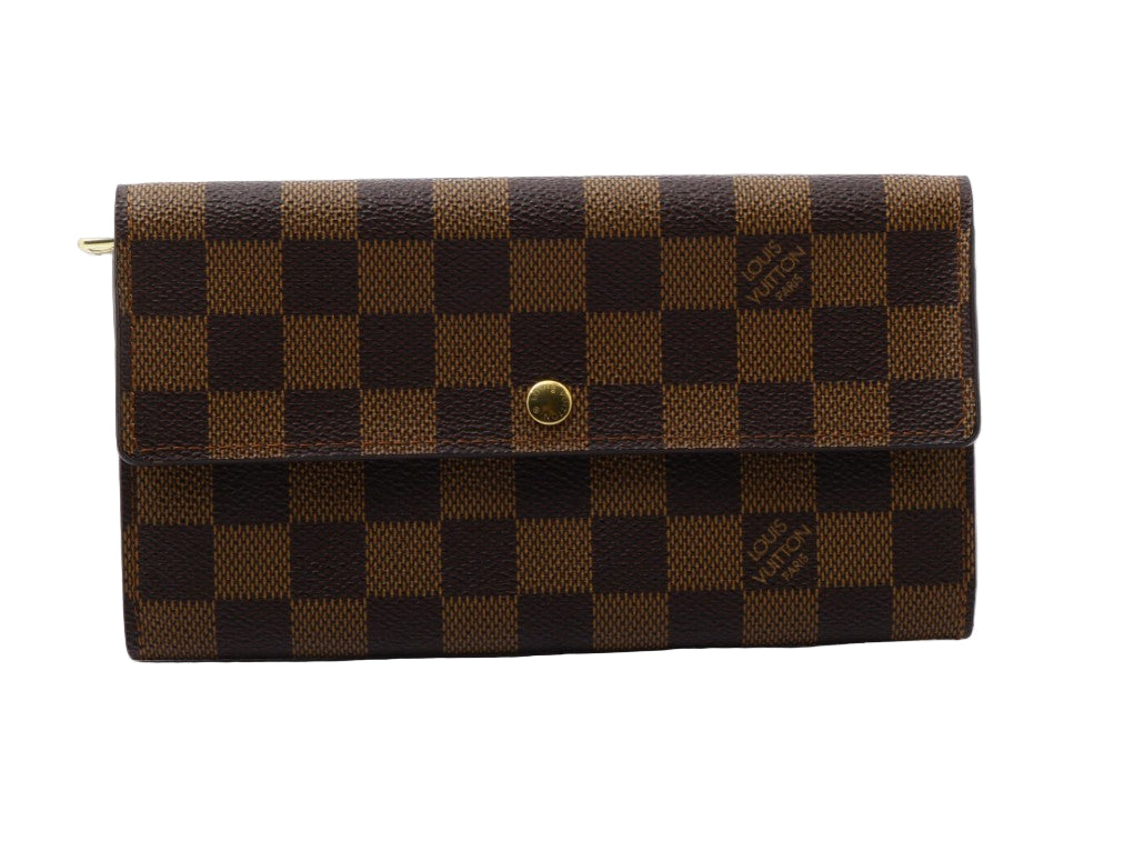 Pre-Owned Louis Vuitton Sarah Damier Ebene Long Wallet (Old Model) LOU.S.1172