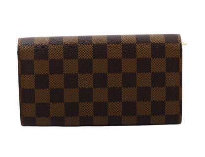 Pre-Owned Louis Vuitton Sarah Damier Ebene Long Wallet (Old Model) LOU.S.1172