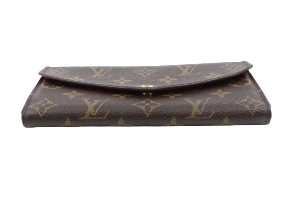 Pre-Owned Louis Vuitton Sarah Monogram Classic Red Interior Long Wallet LOU.S.1173