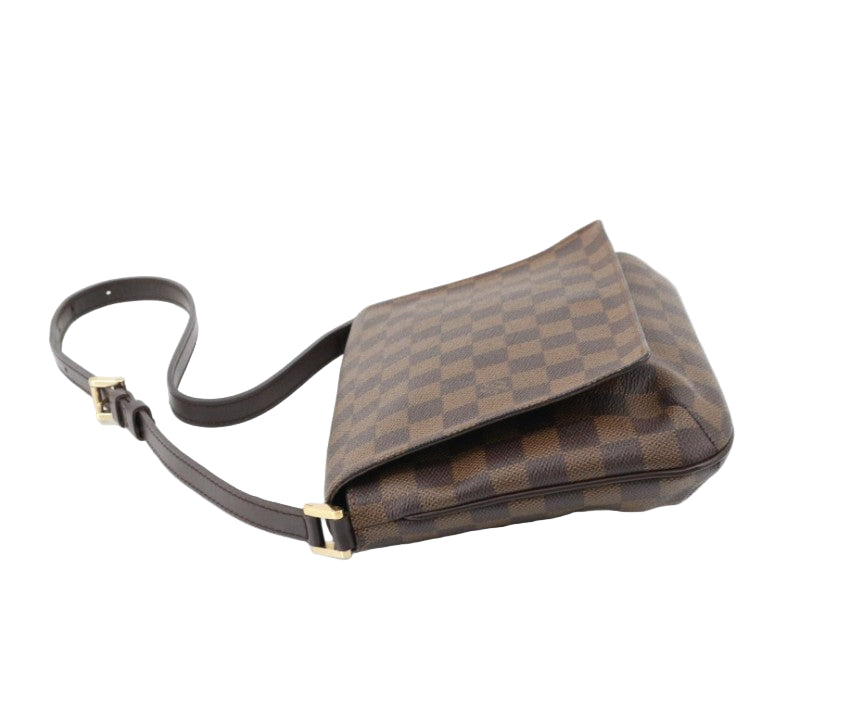 Pre-Owned Louis Vuitton Musette Tango Short Strap Damier Ebene Canvas Shoulder Bag LOU.B.1115