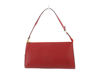 Pre-Owned Louis Vuitton Pochette Accessories Epi Leather Shoulder Bag (Castilian Red) LOU.B.1118