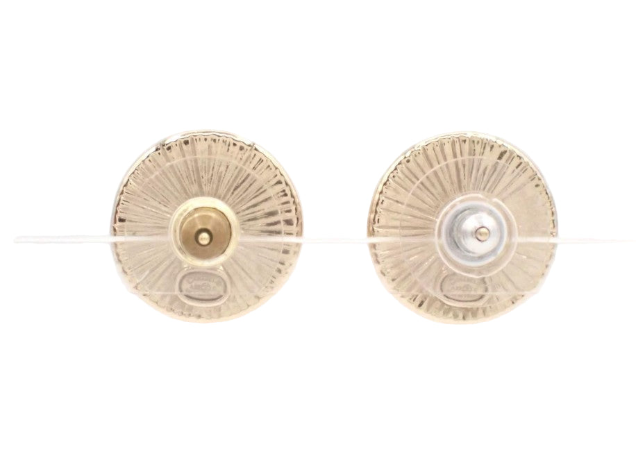 Pre-Owned Chanel 22C Rhinestone Round Stud Earrings CHA.J.1038