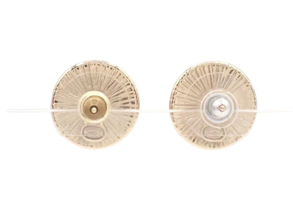 Pre-Owned Chanel 22C Rhinestone Round Stud Earrings CHA.J.1038