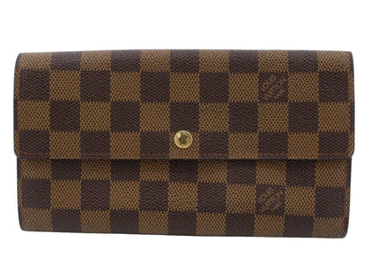 Pre-Owned Louis Vuitton Sarah Damier Ebene Long Wallet (Old Model) LOU.S.1185
