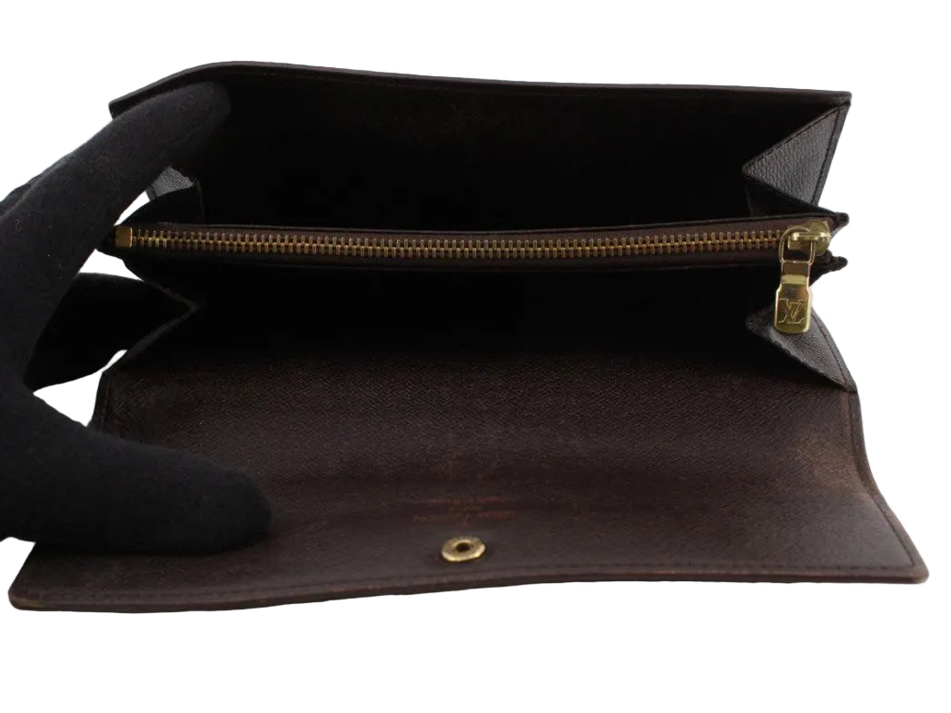 Pre-Owned Louis Vuitton Sarah Damier Ebene Long Wallet (Old Model) LOU.S.1185