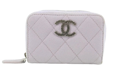Pre-Owned Chanel Card Wallet Caviar Leather (Lavender) CHA.S.1017