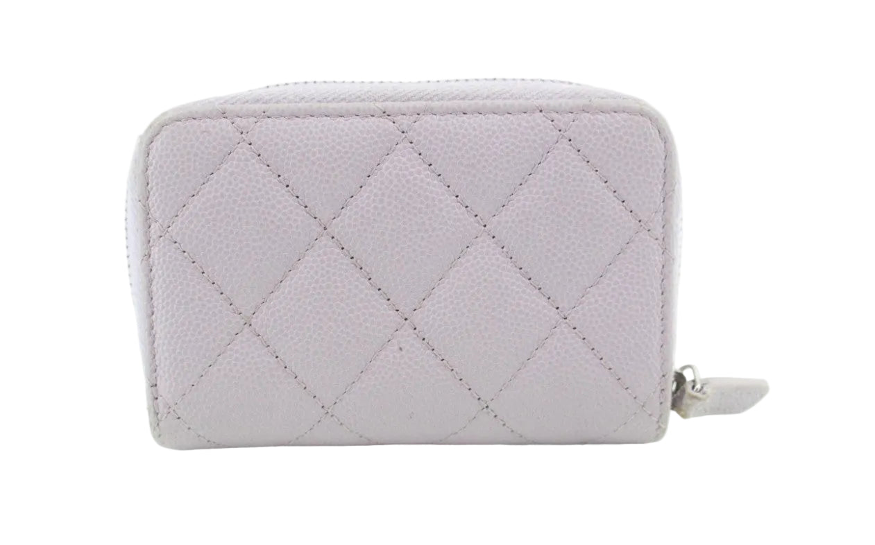 Pre-Owned Chanel Card Wallet Caviar Leather (Lavender) CHA.S.1017