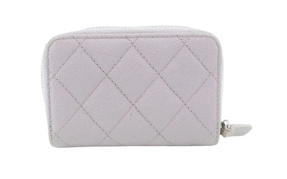 Pre-Owned Chanel Card Wallet Caviar Leather (Lavender) CHA.S.1017