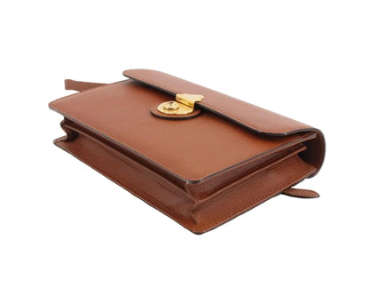 Pre-Owned Burberry Vintage Leather Clutch (Brown) BUR.B.1030