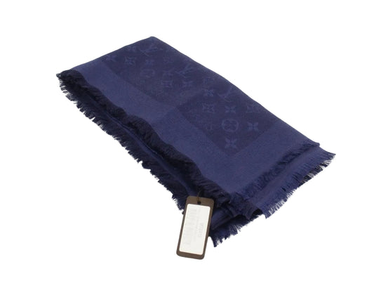 Pre-Owned Louis Vuitton Monogram Blanket Shawl (Navy) LOU.A.1013