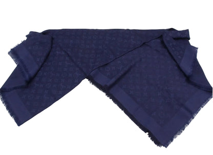 Pre-Owned Louis Vuitton Monogram Blanket Shawl (Navy) LOU.A.1013