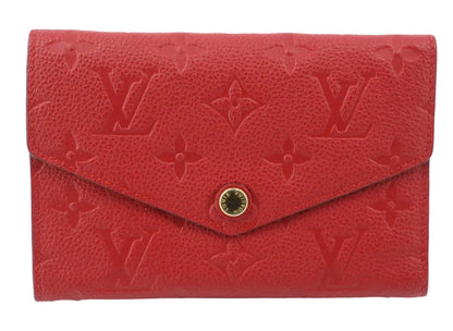Pre-Owned Louis Vuitton Curieuse Empreinte Leather Wallet (Red) LOU.S.1195