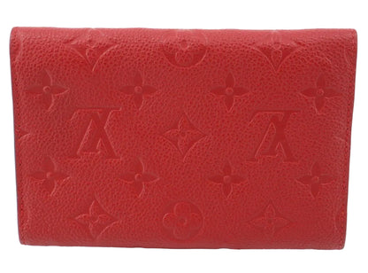 Pre-Owned Louis Vuitton Curieuse Empreinte Leather Wallet (Red) LOU.S.1195