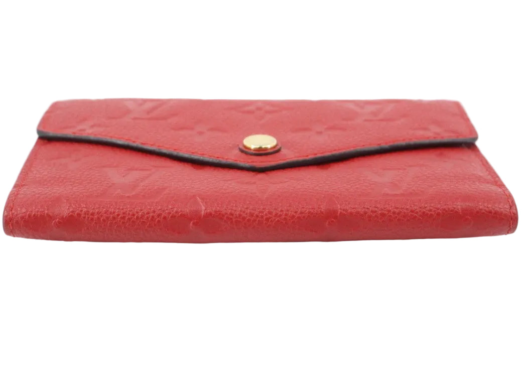 Pre-Owned Louis Vuitton Curieuse Empreinte Leather Wallet (Red) LOU.S.1195