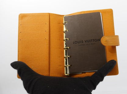 Preowned Louis Vuitton Small Day Agenda Epi Leather (Mandarin Orange) LOU.S.1192