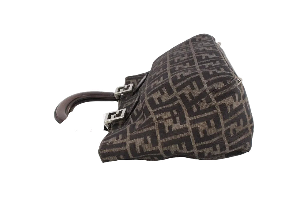Pre-Owned Fendi Zucca Canvas Small Top Handle Tote FEN.B.1001