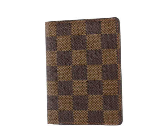 Pre-Owned Louis Vuitton Porto 2 Cult Vertical Damier Ebene Canvas Card Holder LOU.S.1194