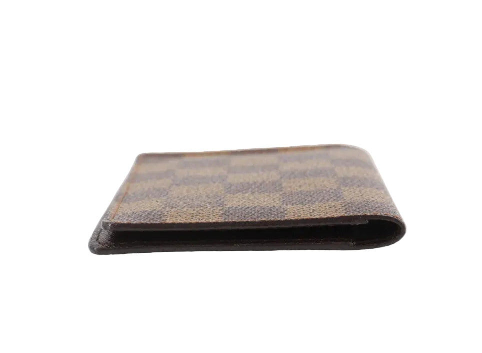 Pre-Owned Louis Vuitton Porto 2 Cult Vertical Damier Ebene Canvas Card Holder LOU.S.1194