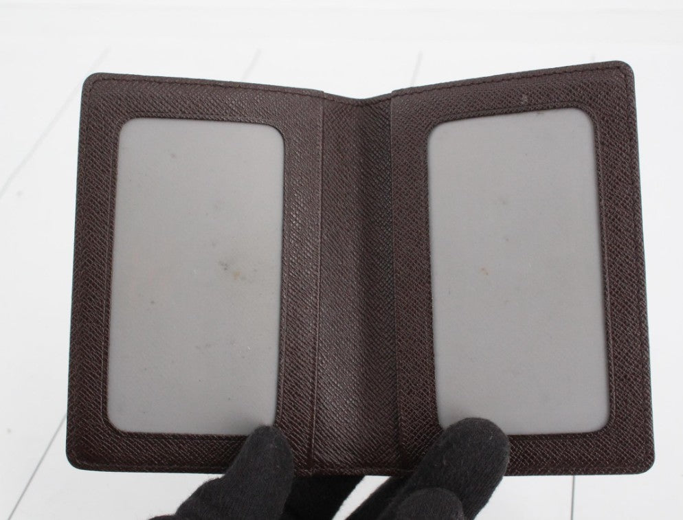 Pre-Owned Louis Vuitton Porto 2 Cult Vertical Damier Ebene Canvas Card Holder LOU.S.1194