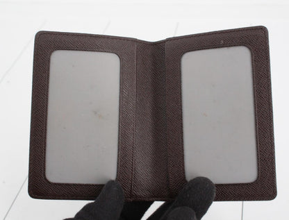 Pre-Owned Louis Vuitton Porto 2 Cult Vertical Damier Ebene Canvas Card Holder LOU.S.1194