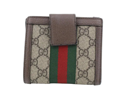 Pre-Owned Gucci Ophidia GG Supreme French Snap Wallet GUC.S.1025