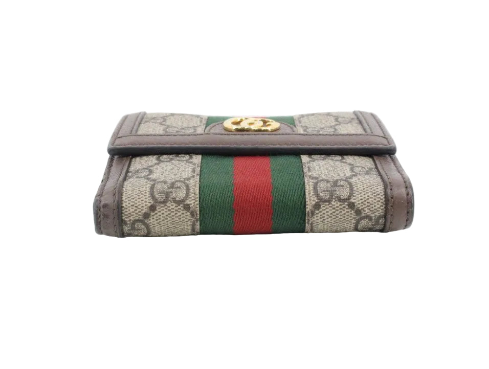 Pre-Owned Gucci Ophidia GG Supreme French Snap Wallet GUC.S.1025