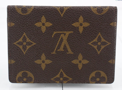 Pre-Owned Louis Vuitton Porto 2 Cult Vertical Monogram Canvas Card Holder LOU.S.1193