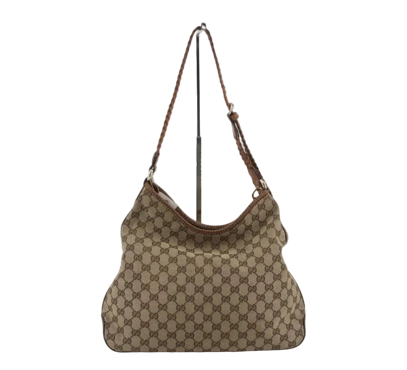Pre-Owned Gucci GG Canvas Marrakech Woven Shoulder Bag GUC.B.1055