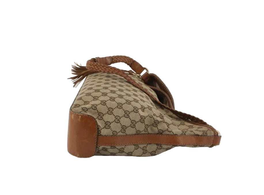 Pre-Owned Gucci GG Canvas Marrakech Woven Shoulder Bag GUC.B.1055