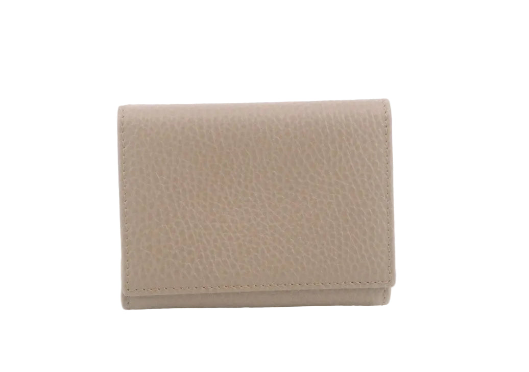 Pre-Owned Gucci Marmont Leather Bifold Card Case (Beige) GUC.S.1027