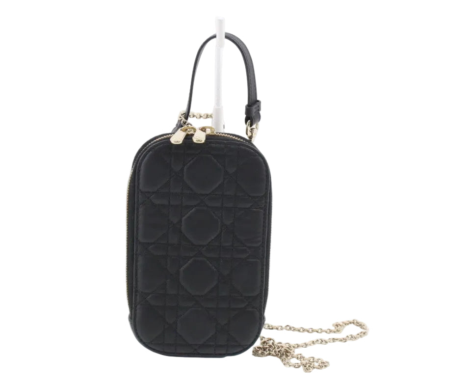 Pre-Owned Dior Lady Dior Call'in Dior Leather Phone Holder DIO.B.1007