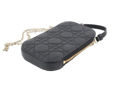 Pre-Owned Dior Lady Dior Call'in Dior Leather Phone Holder DIO.B.1007