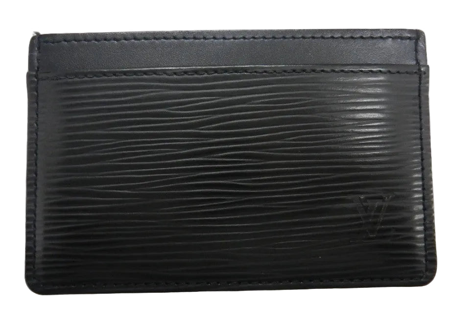 Pre-Owned Louis Vuitton Epi Leather Card Holder (Black) LOU.S.1206