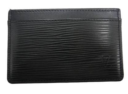 Pre-Owned Louis Vuitton Epi Leather Card Holder (Black) LOU.S.1206