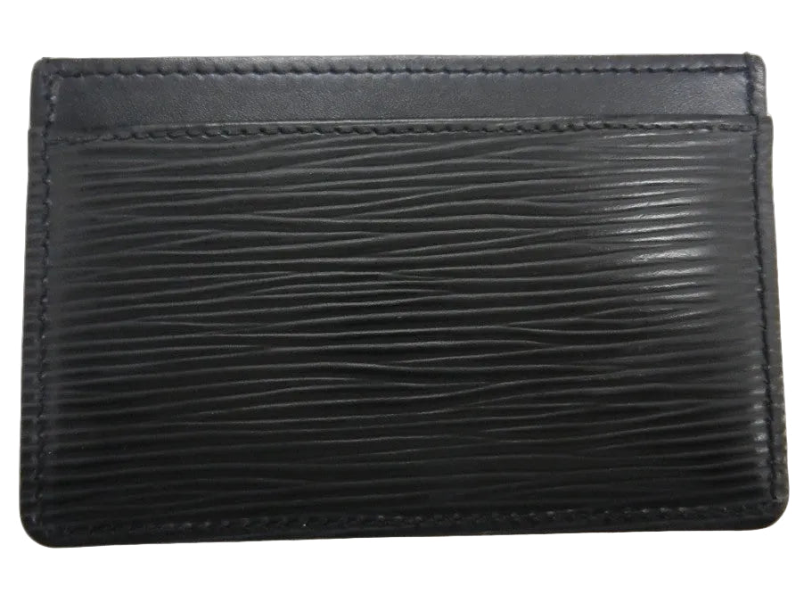 Pre-Owned Louis Vuitton Epi Leather Card Holder (Black) LOU.S.1206