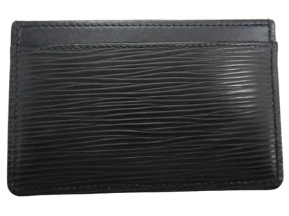 Pre-Owned Louis Vuitton Epi Leather Card Holder (Black) LOU.S.1206