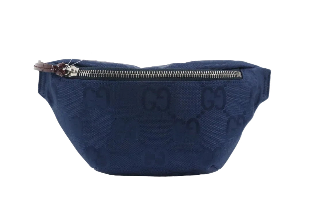 Pre-Owned Gucci Jumbo GG Small Navy Nylon Belt Bag GUC.B.1059 (Kids Line)