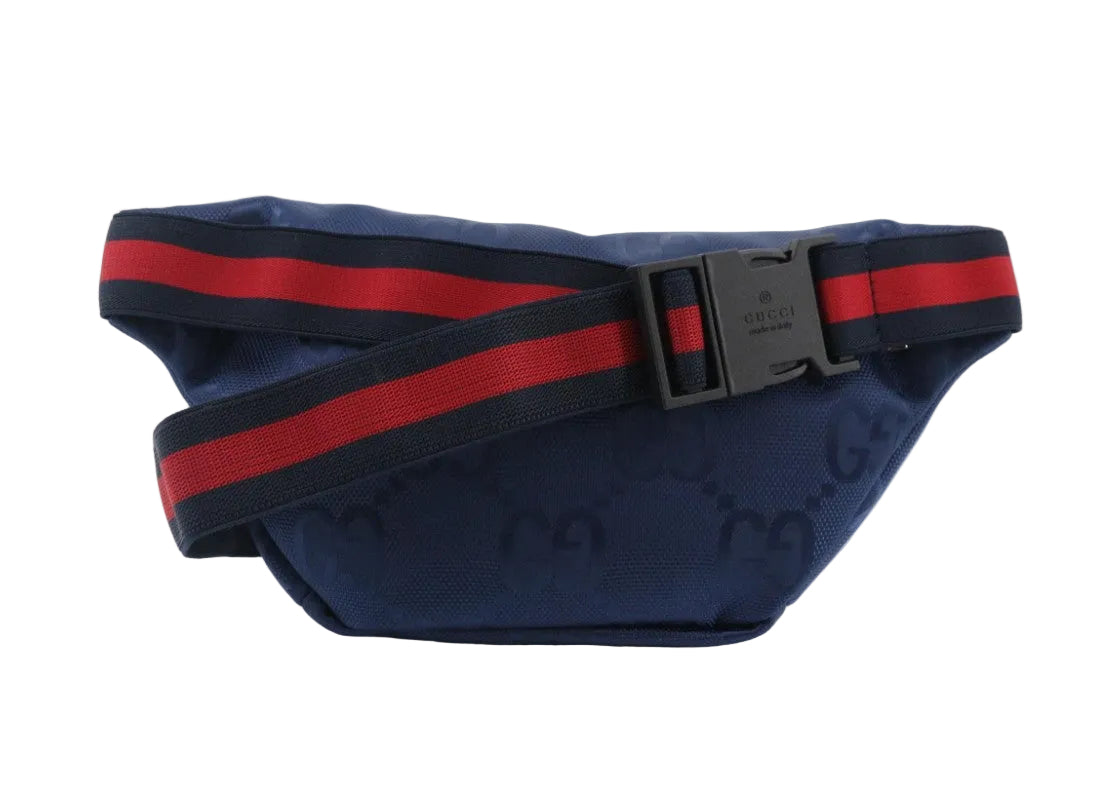Pre-Owned Gucci Jumbo GG Small Navy Nylon Belt Bag GUC.B.1059 (Kids Line)