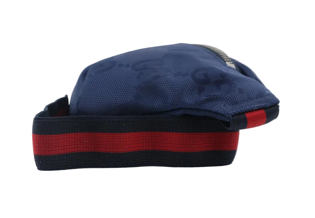 Pre-Owned Gucci Jumbo GG Small Navy Nylon Belt Bag GUC.B.1059 (Kids Line)