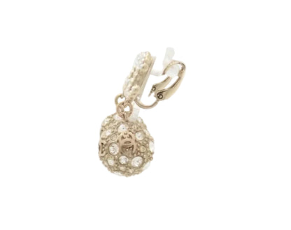 Pre-Owned Chanel CC Pearl Disco CC 2021 Clip On Earrings CHA.J.1124