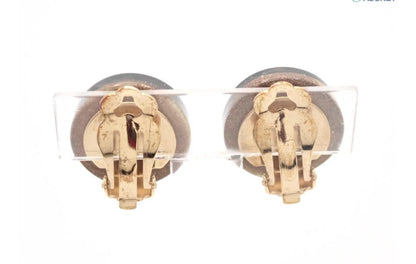 Pre-Owned Chanel Four Leaf Clover 2001 Clip On Earrings CHA.J.1125