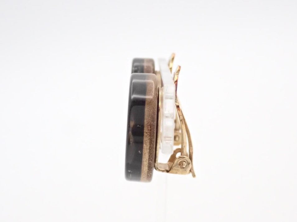 Pre-Owned Chanel Four Leaf Clover 2001 Clip On Earrings CHA.J.1125