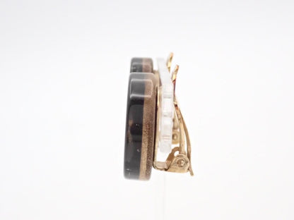 Pre-Owned Chanel Four Leaf Clover 2001 Clip On Earrings CHA.J.1125